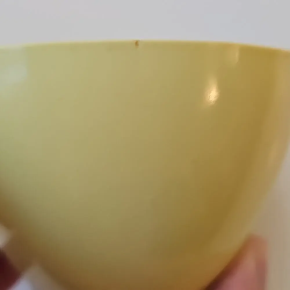 Vintage Yellow Round Debonaire Melmac Melamine Sugar Container with Lid MCM